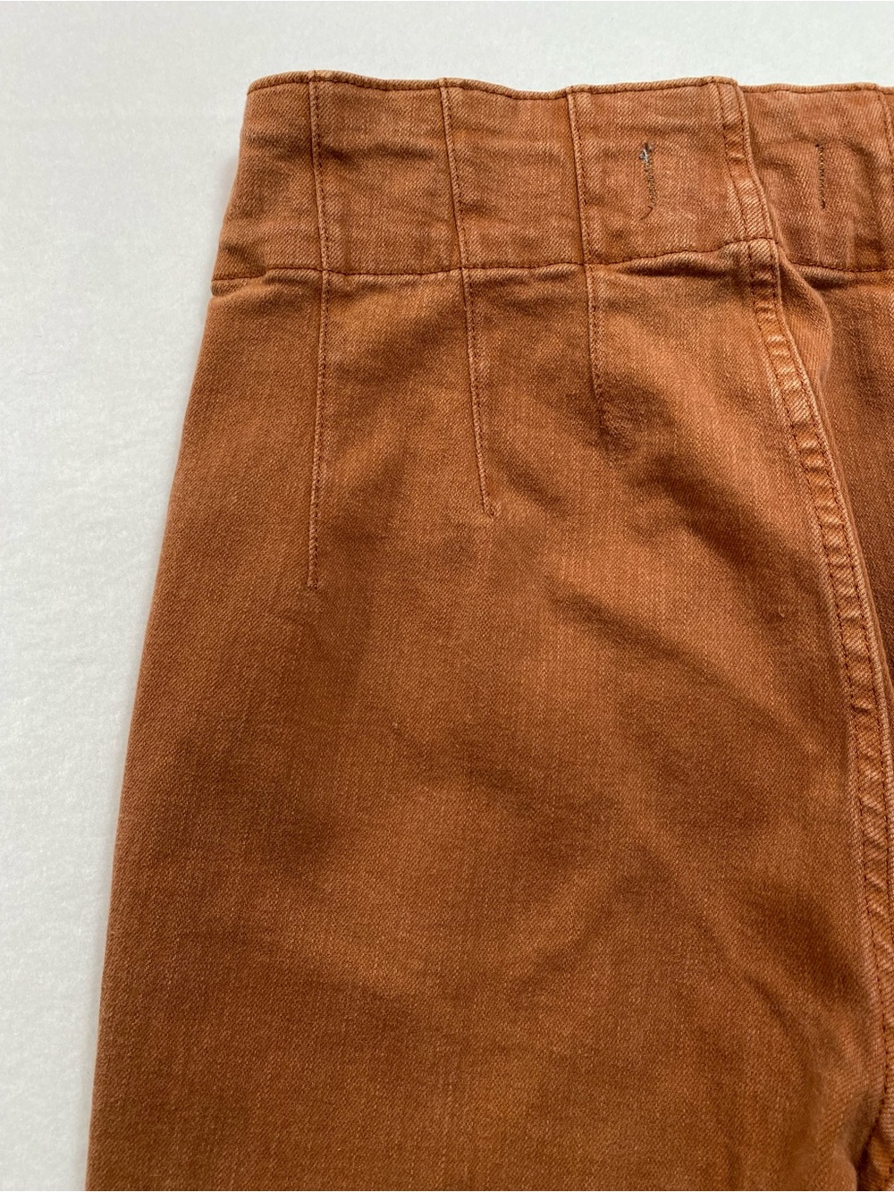 Free People We The Free Jayde High Rise Flare Jeans 29 Rust Orange Boho Hippie - Picture 12 of 12